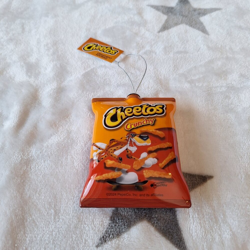 Cheetos Crunchy Snack Bag Chips Faux Food Christmas Decoupage Ornament 4" New‎